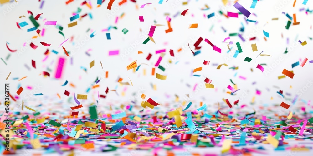 Colorful confetti isolated on a white background Colorful confetti isolated on a white background