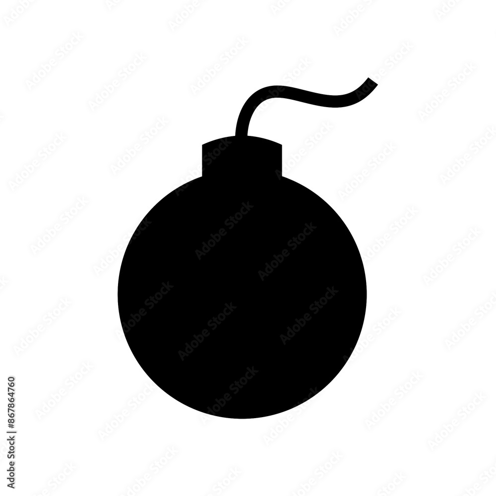 Bomb icon with simple and modern design