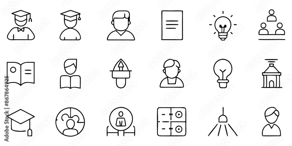 set of icons of people set of icons of people