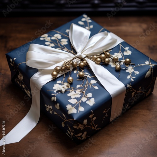 Gift Box Holiday Satin Ribbon photo