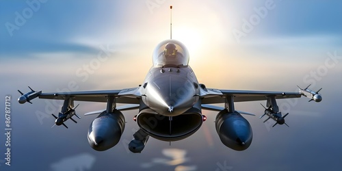 Preparing for Aerial Combat Mission Soldiers in Jet Aircraft. Concept Military Training, Aerial Combat, Jet Fighters, Mission Preparation, Soldiers photo