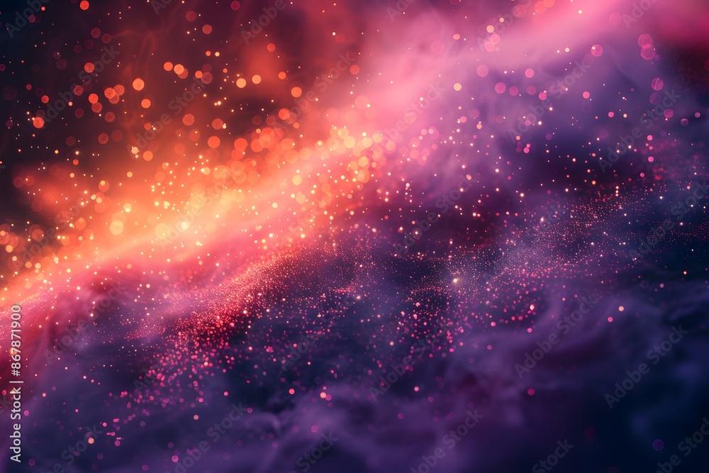 Fototapeta premium Mesmerizing Cosmic Nebula with Glowing Particles