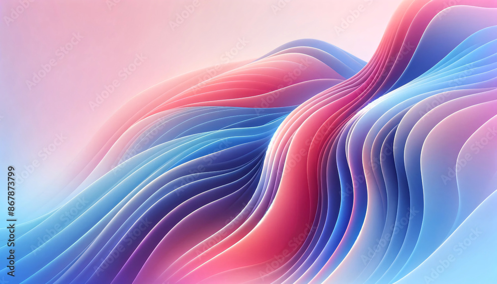 Obraz premium Fluid Color Waves Abstract Art