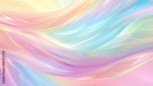 Wallpaper Mural abstract background with smooth lines in pink, blue and yellow colors Torontodigital.ca