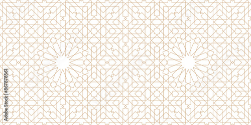 Seamless geometric pattern in authentic arabian style.