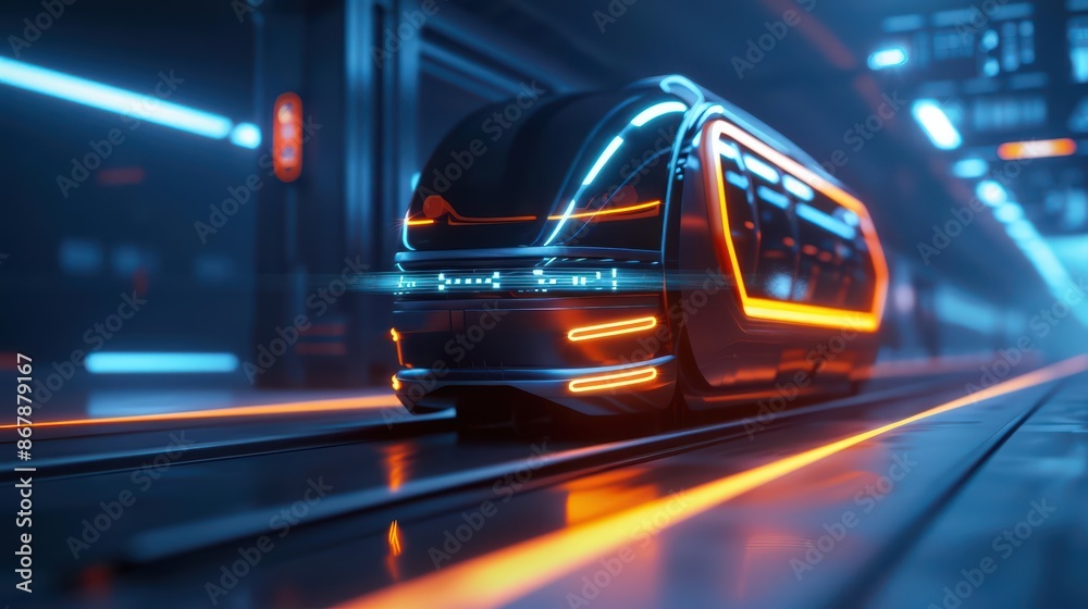 Step into the realm of cybernetic transport, where smart systems and ecofriendly solutions revolutionize our way of moving, with copy space to amplify your message Step into the realm of cybernetic transport, where smart systems and ecofriendly solutions revolutionize our way of moving, with copy space to amplify your message