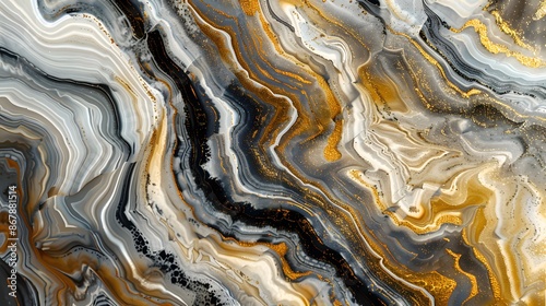 Colour abstract background, black, gold, yellow, lava