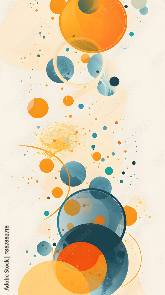Obraz premium abstract background with bubble illustration
