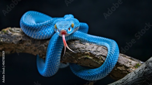 Blue snake, Trimeresurus insularis snake