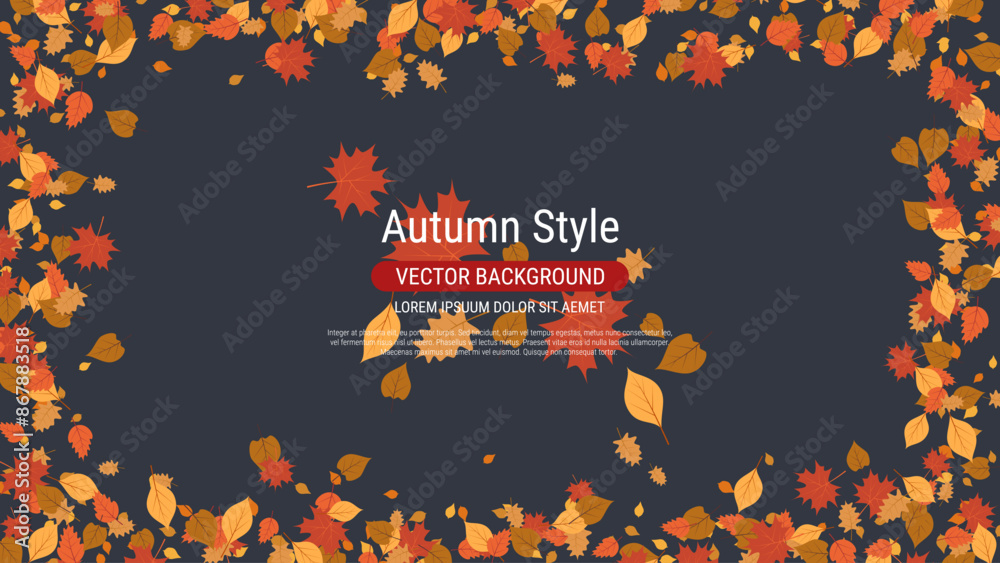 Fall Pageant Background Autumn theme elegant vector background. Design for presentation ...