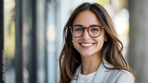 Professional Corporate Business Smiling Woman Medium shot Stock Images