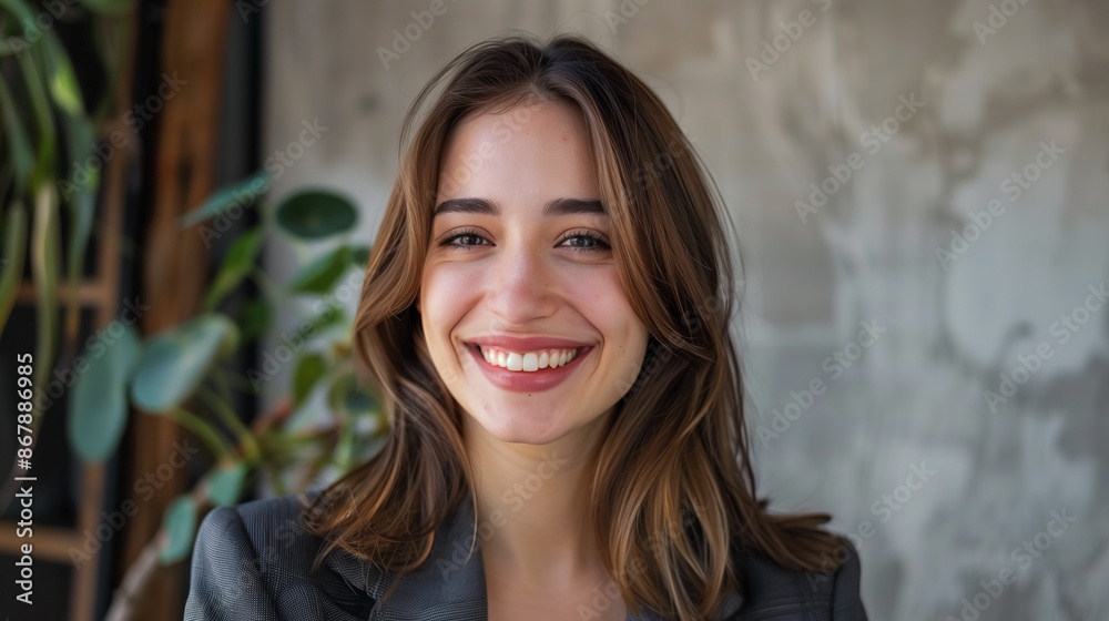 Professional Corporate Business Smiling Woman Medium shot Stock Images