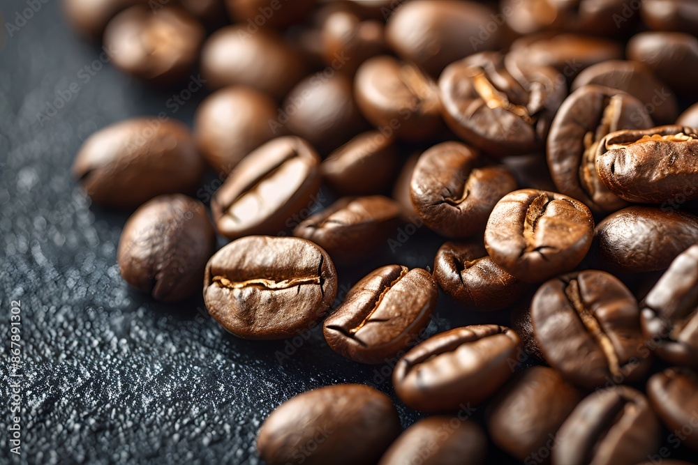 High-Quality Roasted Coffee Beans Close-Up - Perfect for Cafes, Menus, and Coffee Lovers High-Quality Roasted Coffee Beans Close-Up - Perfect for Cafes, Menus, and Coffee Lovers