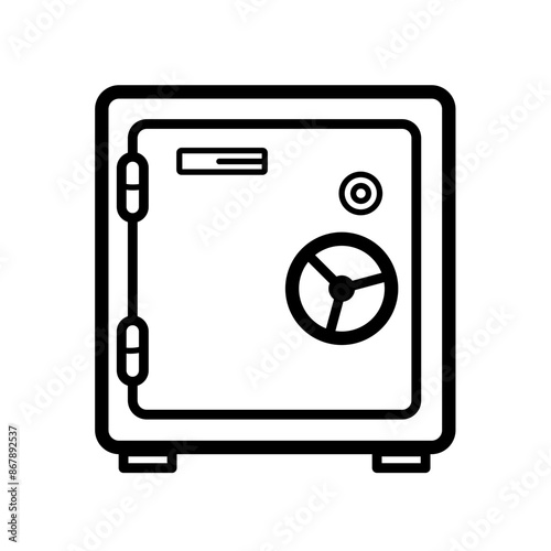 safe, armored cabinet - vector icon