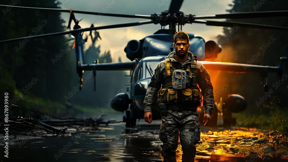 Military combat helicopter for war, aviation for combat operations Military combat helicopter for war, aviation for combat operations