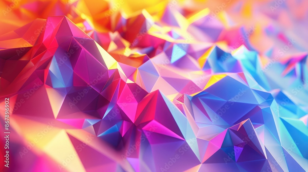 Low-poly abstract background with vibrant colors and dynamic lighting effects. Low-poly abstract background with vibrant colors and dynamic lighting effects.