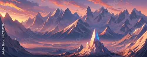 sunrise in the mountains