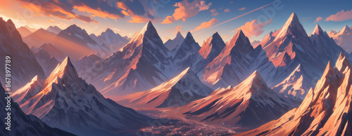 sunrise in the mountains