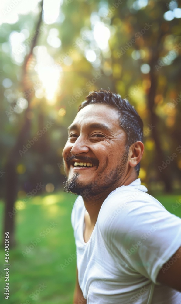 Portrait of a happy man smiling. AI. Portrait of a happy man smiling. AI.