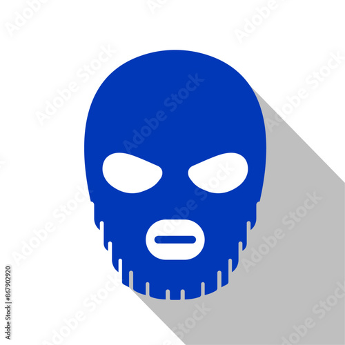 Masked Criminal Icon: Symbol of Robbery and Heist. Vector Gang Illustration.
