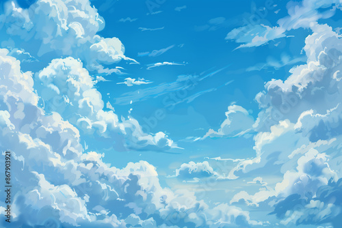 blue sky background with clouds. High quality photo