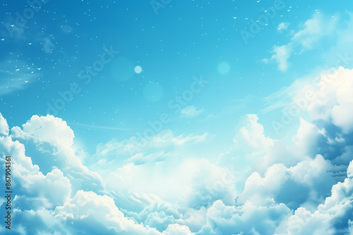 blue sky background with clouds. High quality photo