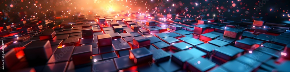 Fototapeta premium 3D render of a gaming abstract background