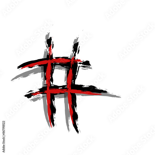 Tag red and black icon tatto photo