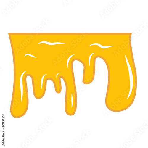 vector illustration of dripping honey