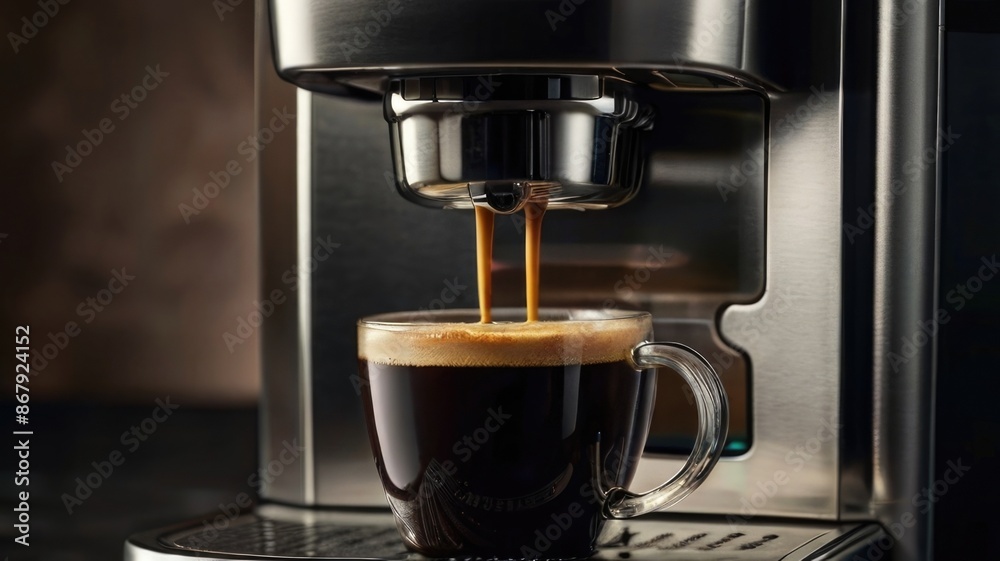 coffee machine with a cup of coffee