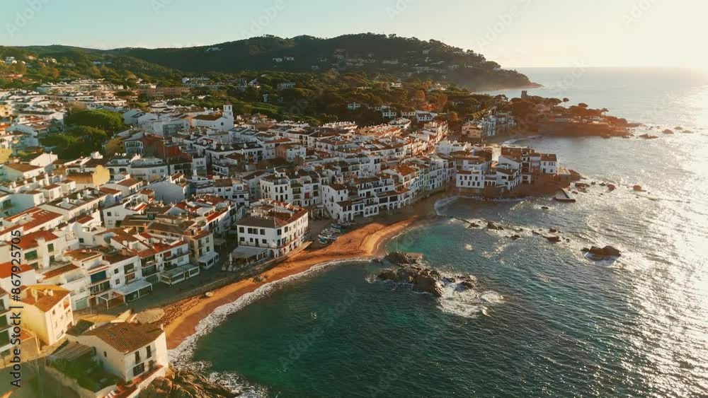custom made wallpaper toronto digitalCalella de Palafrugell village at sunrise in Catalonia, Costa brava, Spain