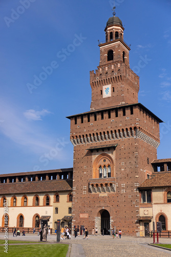 Castello Sforzesco – ceglany zamek w Mediolanie