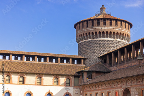 Castello Sforzesco – ceglany zamek w Mediolanie