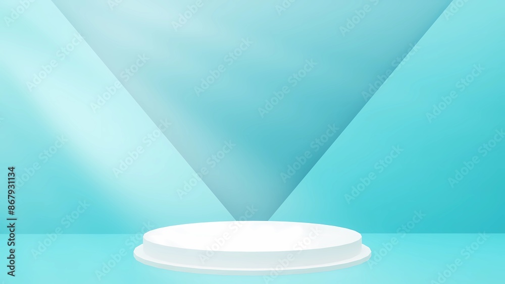 Mockup podium for product presentation, blue abstract geometry 3d render, 3d illustration Mockup podium for product presentation, blue abstract geometry 3d render, 3d illustration