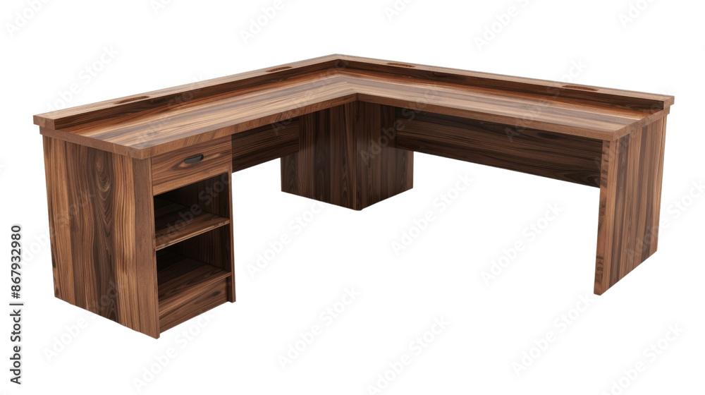 Corner desk on transparent bacground Corner desk on transparent bacground