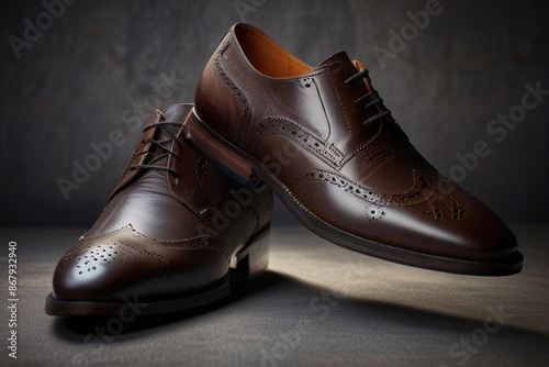 Men brown oxfords shoes © RENDISYAHRUL