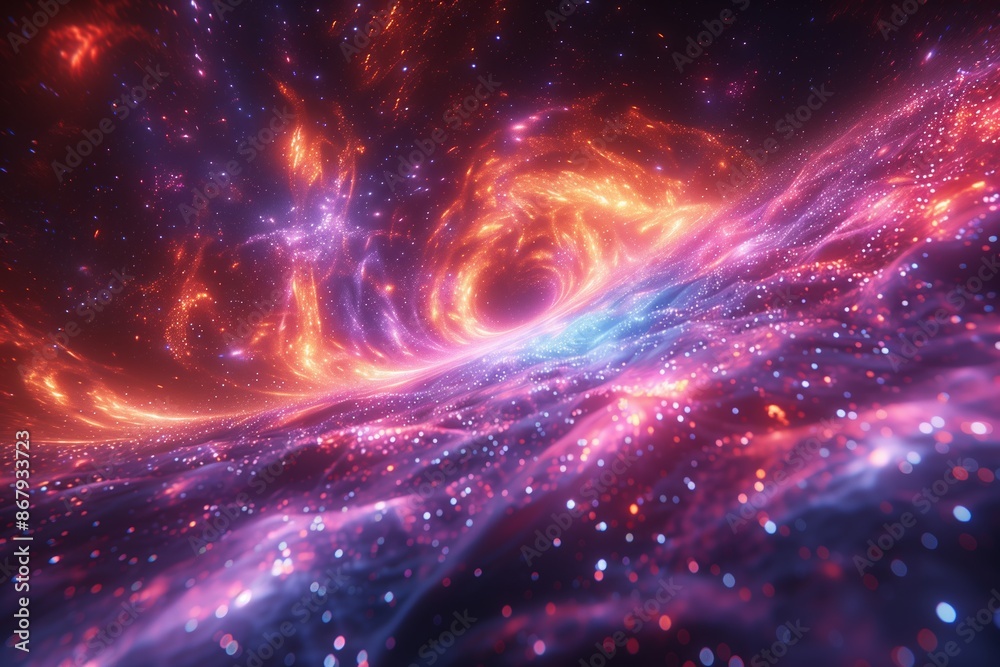Abstract Digital Artwork of a Cosmic Vortex Abstract Digital Artwork of a Cosmic Vortex
