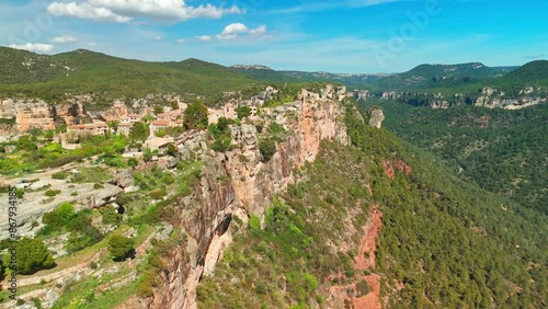 Wallpaper Mural Aerial view of Siurana village overlooking the Siurana Reservoir in Spain Torontodigital.ca