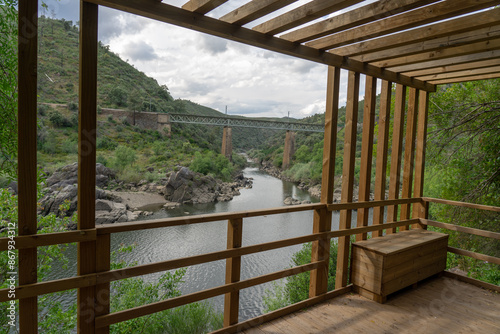 Railway bridge under the river Ocreza, Amieira do tejo, fratel District of Castelo Branco