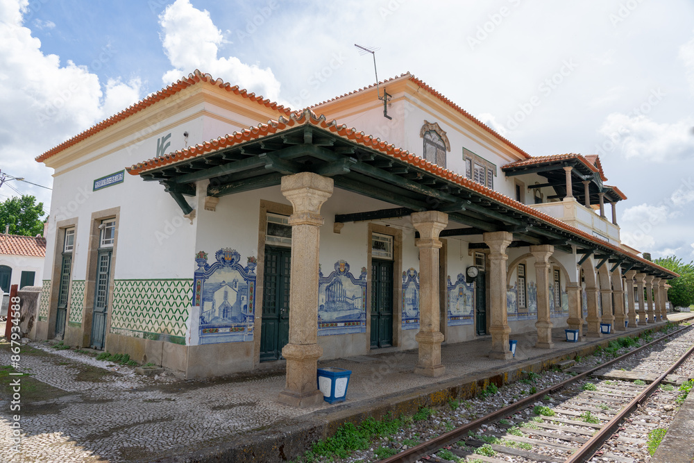 Preserved building of the Alto Alentejo train station Marvao-Beira.Portalegre-Portugal