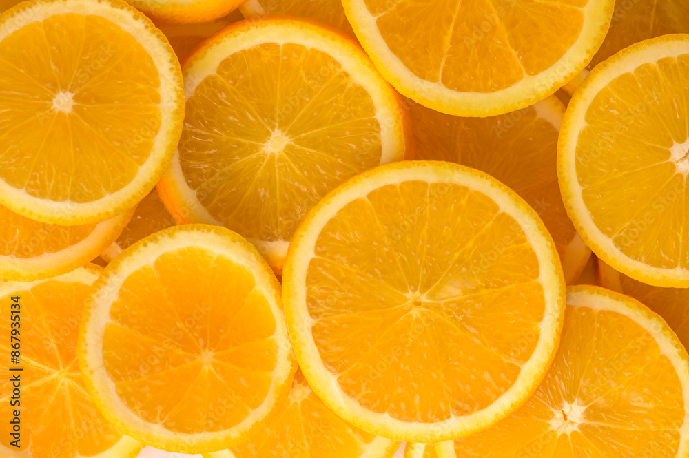 The background is orange slices The background is orange slices