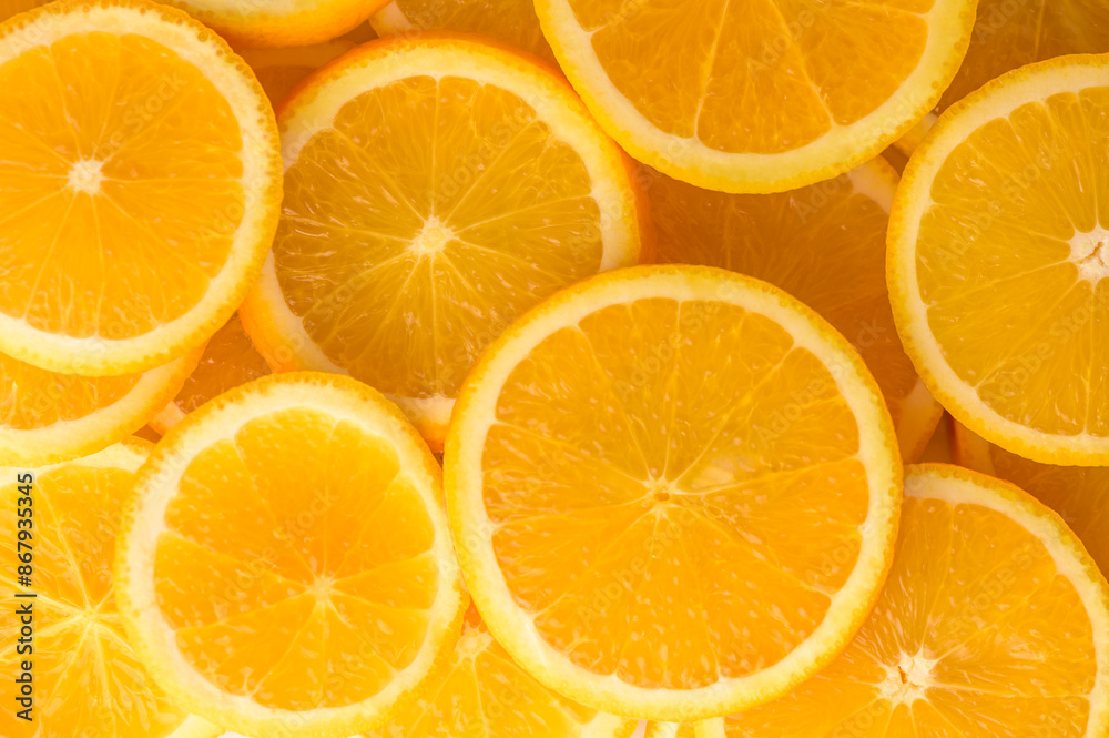 Orange fruit pattern. Healthy food background, directly above. Orange fruit pattern. Healthy food background, directly above.