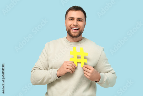 Handsome young man with has...
