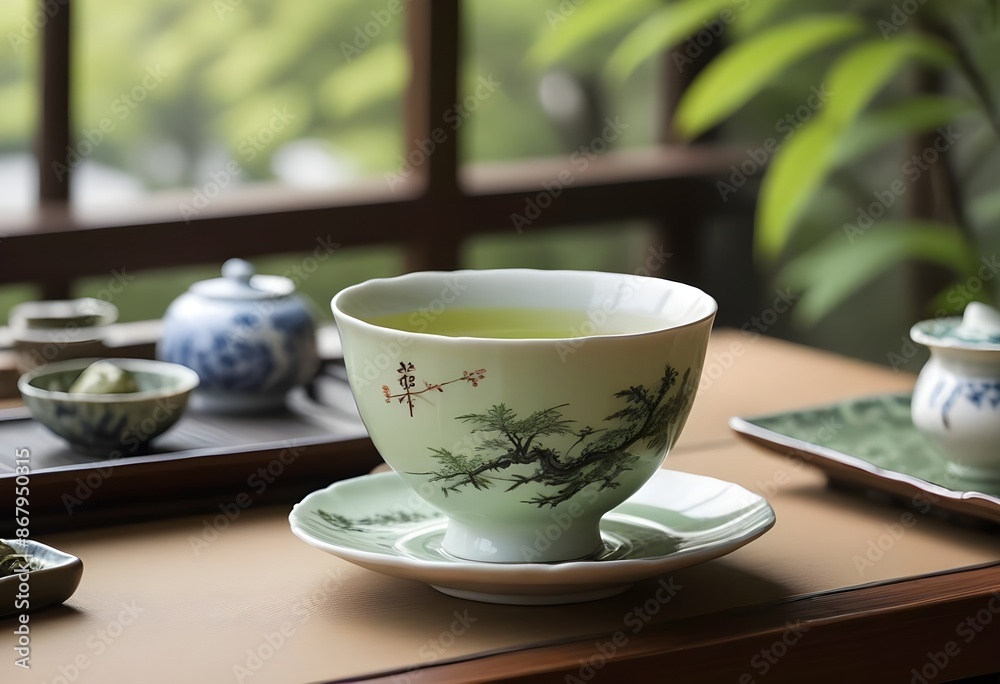 Fototapeta premium cup of green tea
