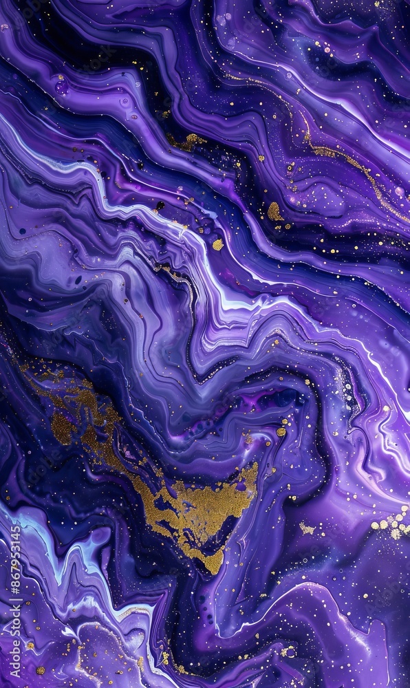 Obraz premium Abstract purple fluid art marble paint texture background