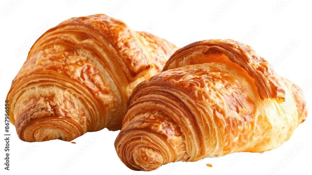 Croissant on transparent background