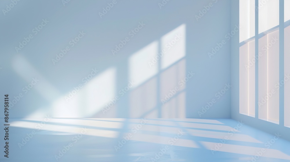 Obraz premium A soft gradient from light blue to white, creating a tranquil and open feeling