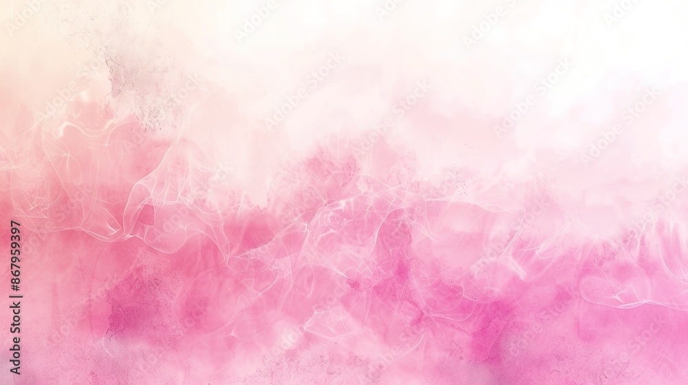 Obraz premium Tranquil Pink Gradient Blending into White Background with Open Spaces