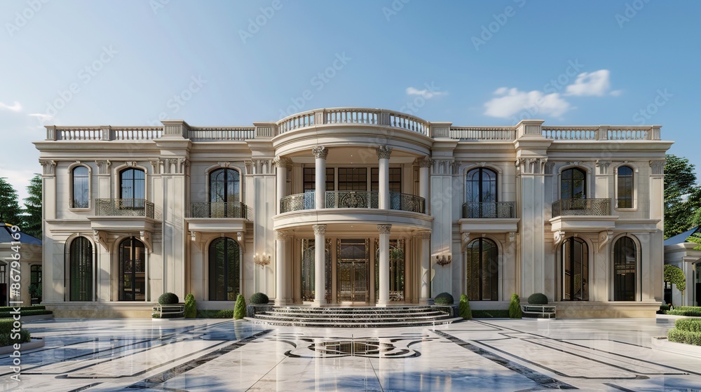 Grand Neoclassical Mansion with a Marble Courtyard Grand Neoclassical Mansion with a Marble Courtyard