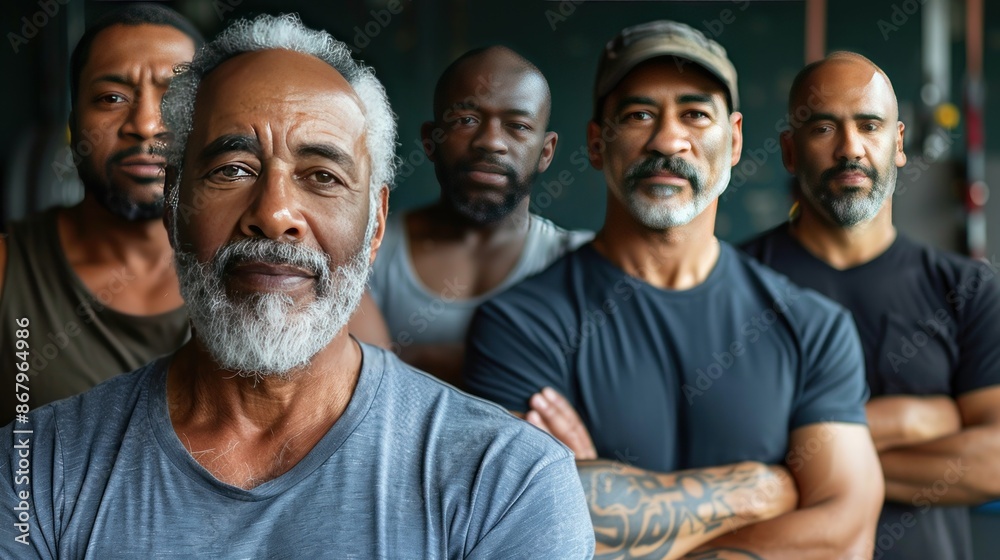 Group Portrait of Five Mature Men